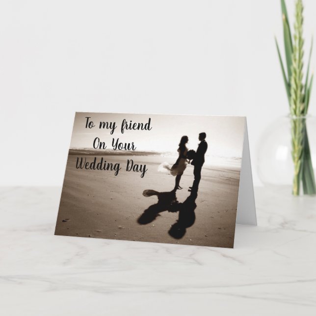 "BEST FRIEND" ON YOUR WEDDING DAY-LOVE/FUN CARD (Front)