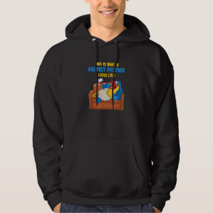 Best Friend Parrot With Wine On Sofa Hoodie