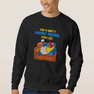 Best Friend Parrot With Wine On Sofa Sweatshirt