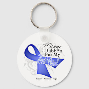 Best Friend Periwinkle Ribbon - Stomach Cancer Key Ring