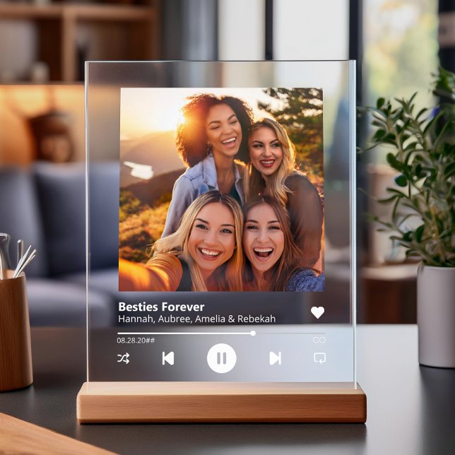 Best Friend Personalised Acrylic Song Photo Plaque Acrylic Sign (Creator Uploaded)