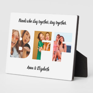 Best Friend Photo Collage Personalised Quote BFF Plaque