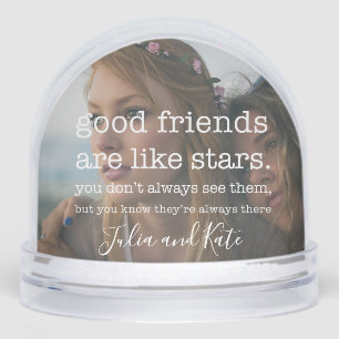 Best friend photo gift snowglobe