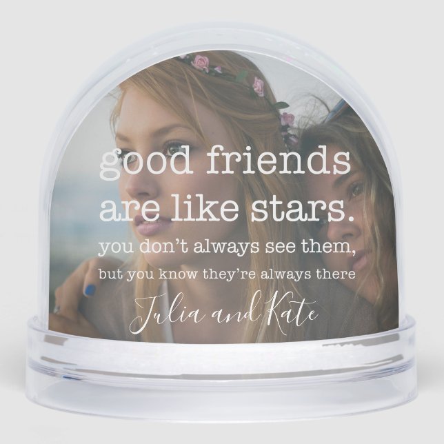 Best friend photo gift snowglobe (Front)
