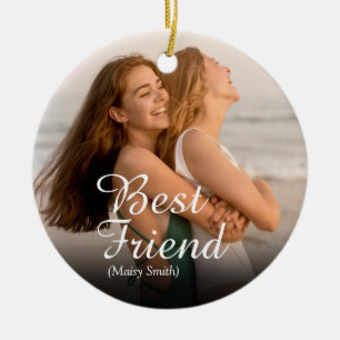 Best Friend Photo Script Definition Fun Ceramic Tree Decoration