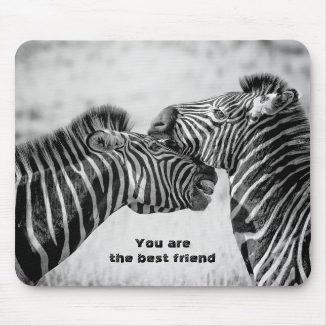 Best friend quote with Zebras Mouse Mat (Front)