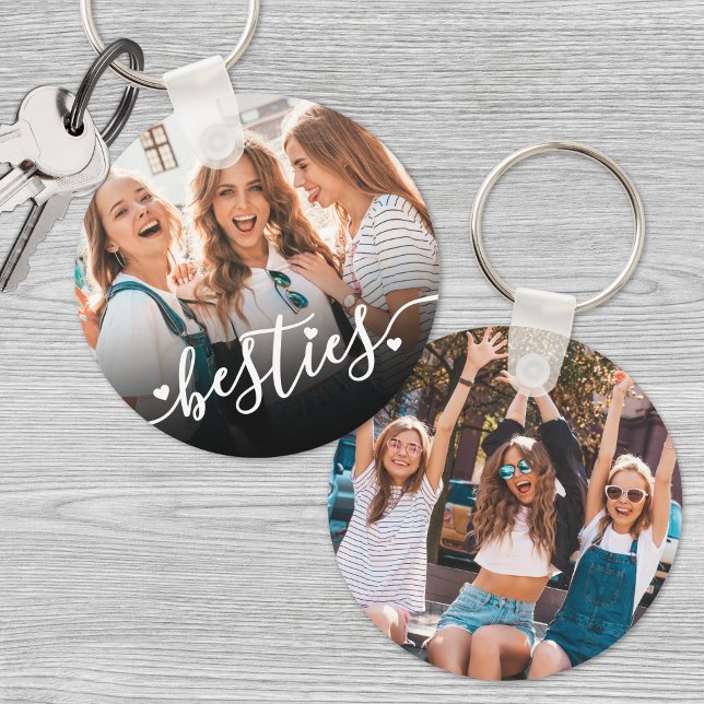 Best Friend Script BFF Photo Key Ring (Best Friend Script BFF Photo keychain)