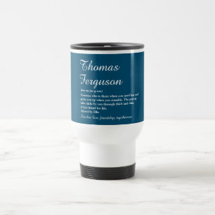 Best Friend Script Name Definition Fun Blue Travel Mug