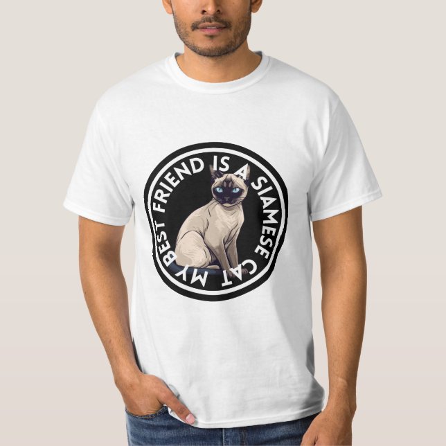 Best Friend Siamese Cat T-Shirt (Front)