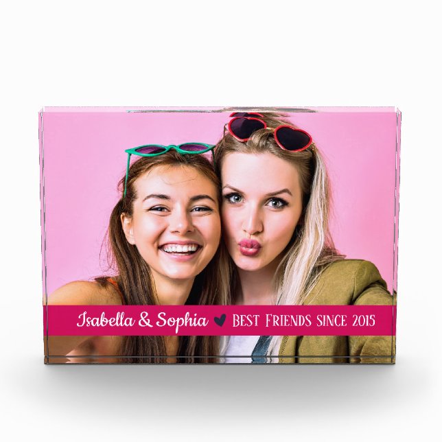 Best Friend Since modern custom photo template BFF (Front)