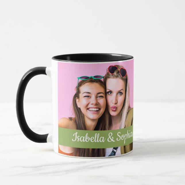 Best Friend Since modern two pictures template BFF Mug (Left)