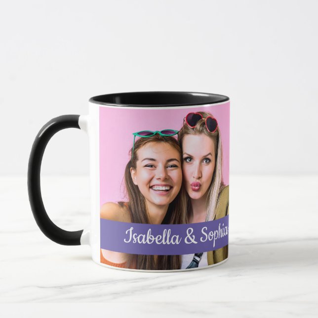 Best Friend Since modern two pictures template BFF Mug (Left)