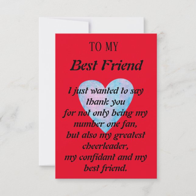 Best friend thank you card (Front)