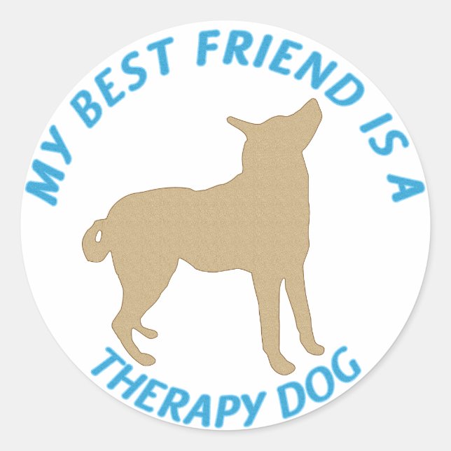 Best Friend Therapy Dog Classic Round Sticker (Front)