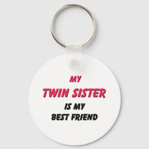 Best Friend Twin Sister Key Ring