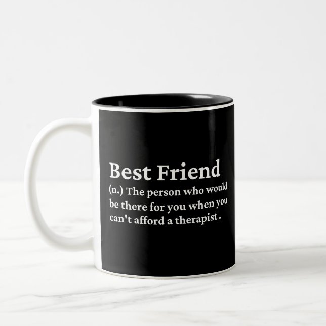 Best Friend Two-Tone Coffee Mug (Left)