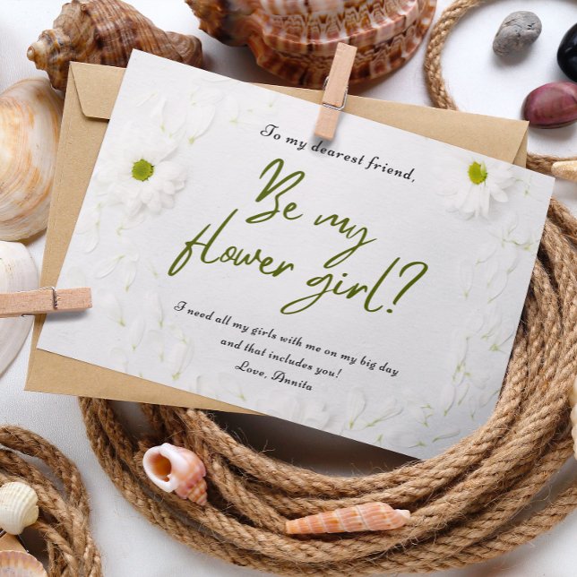 Best Friend Wedding Flower Girl Invitation Card  (Creator Uploaded)