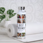 Best Friends 26 Photo Collage Water Bottle<br><div class="desc">For the perfect BFF gift, look no further than this one-of-a-kind personalised water bottle featuring a 26 square photo collage of you and your bestie. It also features the saying 'Best Friends Forever' along with a cute heart and both of your names. This is the perfect way to show your...</div>