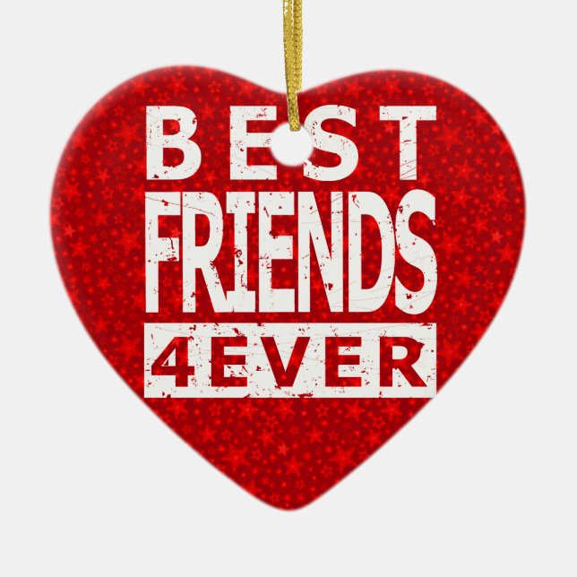 Best Friends 4 Ever Ceramic Tree Decoration (Front)