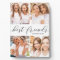 Best Friends 4 Photo Collage & Custom Text Plaque
