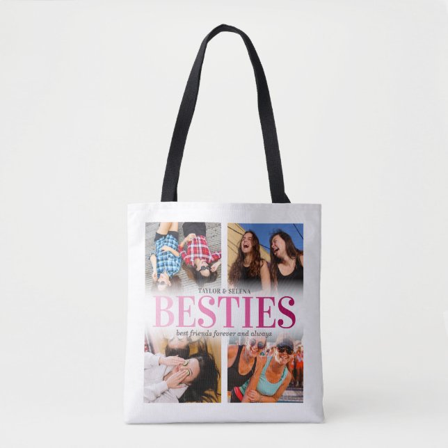 Best Friends 4x Photo Besties Tote Bag (Front)
