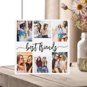 Best Friends 6 Photo Collage Keepsake Plaque