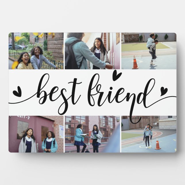 Best Friends 6 Photo Collage Plaque (Front)