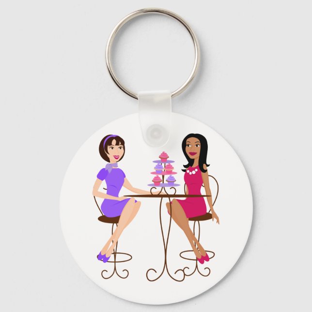 Best Friends and Cupcakes! Key Ring (Front)