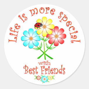 Best Friends are Special Classic Round Sticker