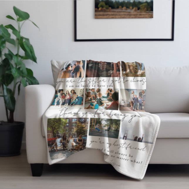 Best Friends | Bestie 10 Photos & Quote Fleece Blanket (Creator Uploaded)