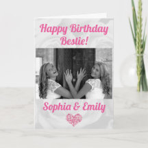 Best Friends Besties BFF Birthday Add Photo Names