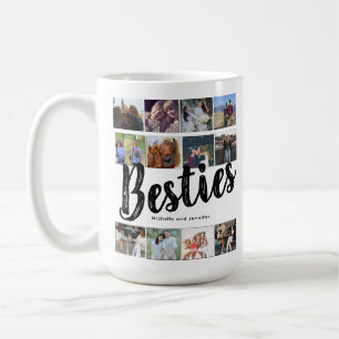 Best Friends   Besties Photo Collage  Coffee Mug