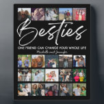 Best Friends | Besties Photo Collage  Plaque<br><div class="desc">Celebrate your unbreakable bond with this Best Friends | Besties Photo Collage plaque! Showcase your favourite memories in a stylish design perfect for any space. Personalise it with your best photos and create a keepsake that captures the joy, laughter, and adventures you've shared. A thoughtful gift for your best friend,...</div>