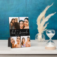 Best Friends BFF Modern Elegant Heart Script Photo