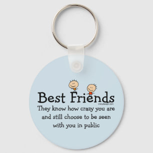 Best Friends Blue Key Ring