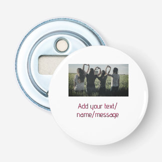 best friends bridesmaid bride girly photo pin text bottle opener
