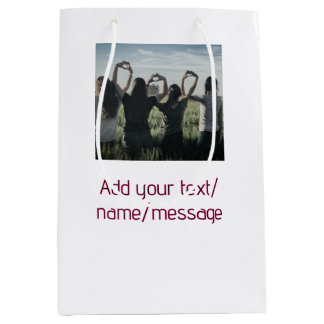 best friends bridesmaid bride girly photo pin text medium gift bag