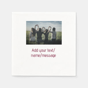 best friends bridesmaid bride girly photo pin text napkin