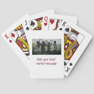 best friends bridesmaid bride girly photo pin text playing cards