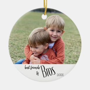 Best Friends & BROS Photo Christmas Ornament