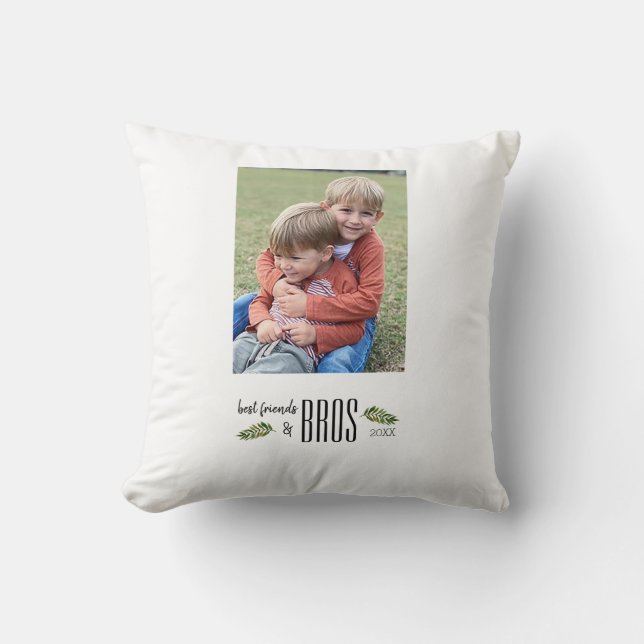 Best Friends & BROS Photo Pillow (Front)