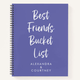 Best Friends Bucket List Personalised Periwinkle Notebook