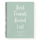 Best Friends Bucket List Personalised Sage Green