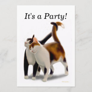 Best Friends Cats Party Invitation