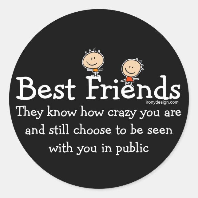 Best Friends Classic Round Sticker (Front)