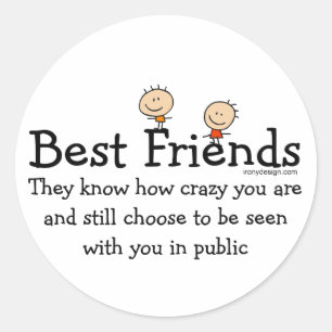 Best Friends Classic Round Sticker