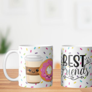 Best Friends Coffee and Doughnut Mug