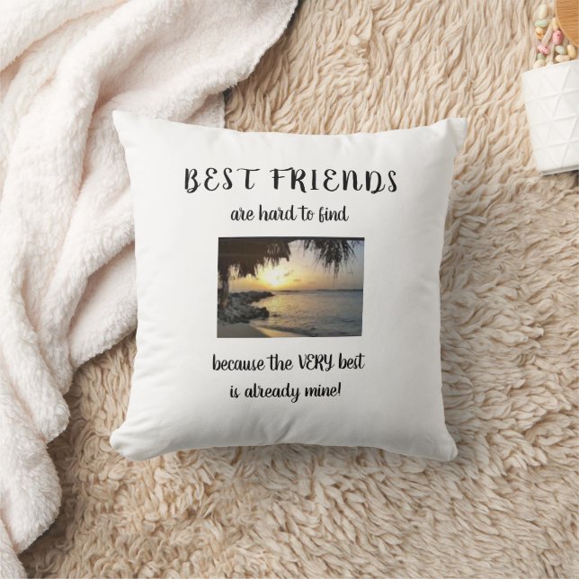 Best Friends Collage Throw Pillow (Blanket)