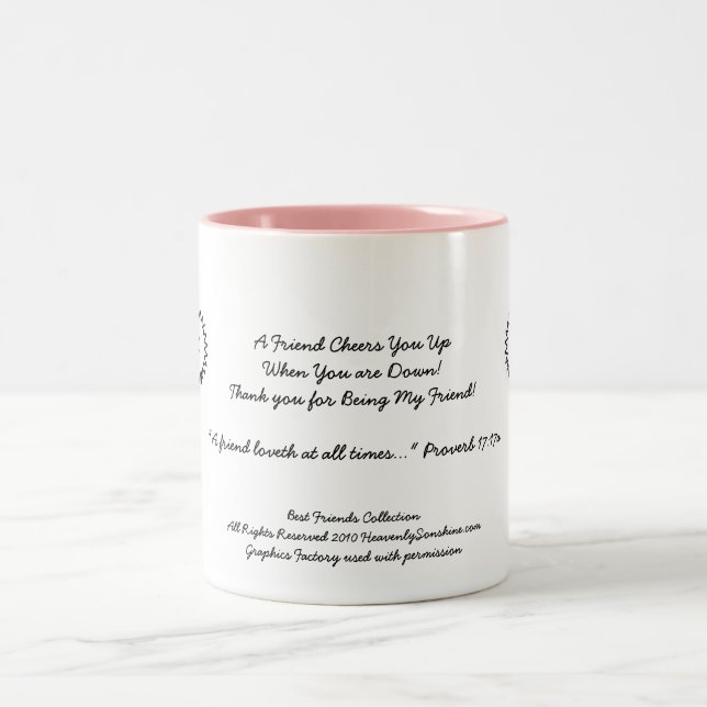Best Friends Collection Cheer Two-Tone Coffee Mug (Center)