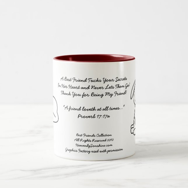Best Friends Collection Secrets Two-Tone Coffee Mug (Center)